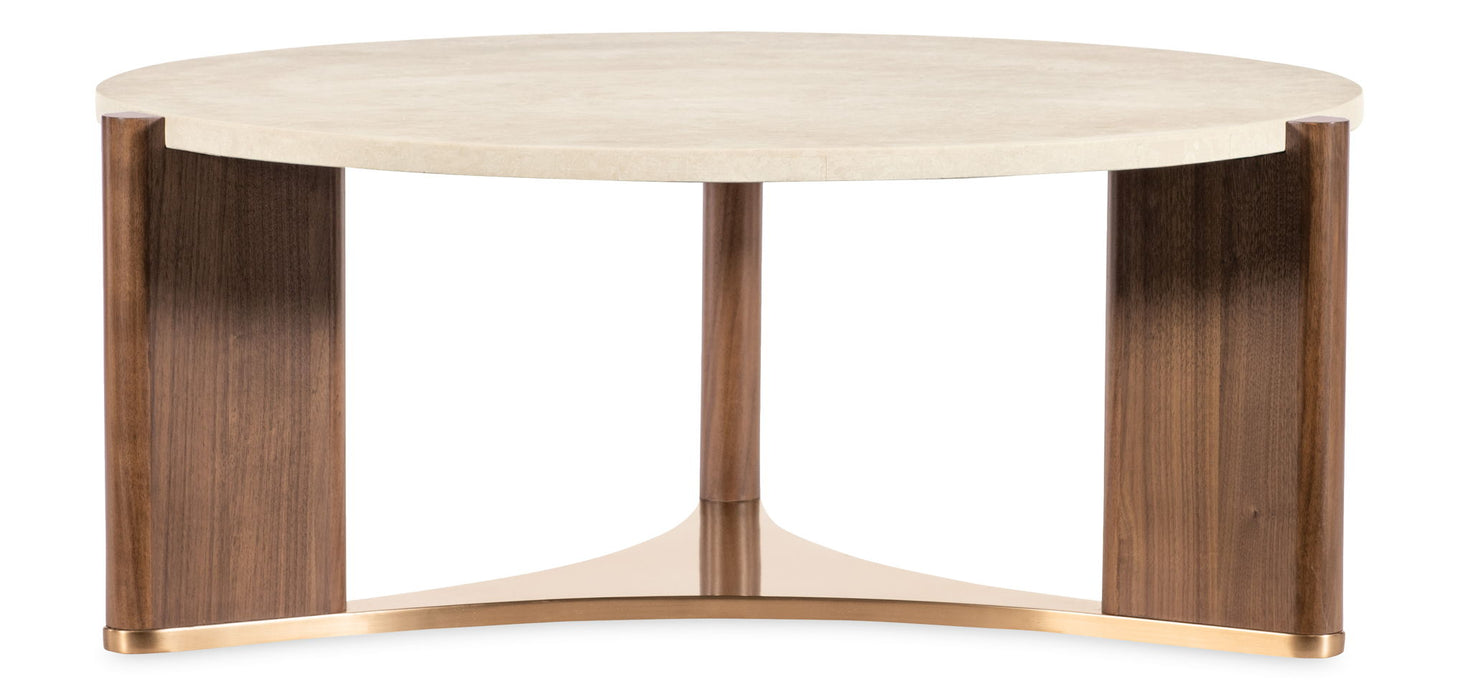 Eleana - Round Cocktail Table - Medium Wood