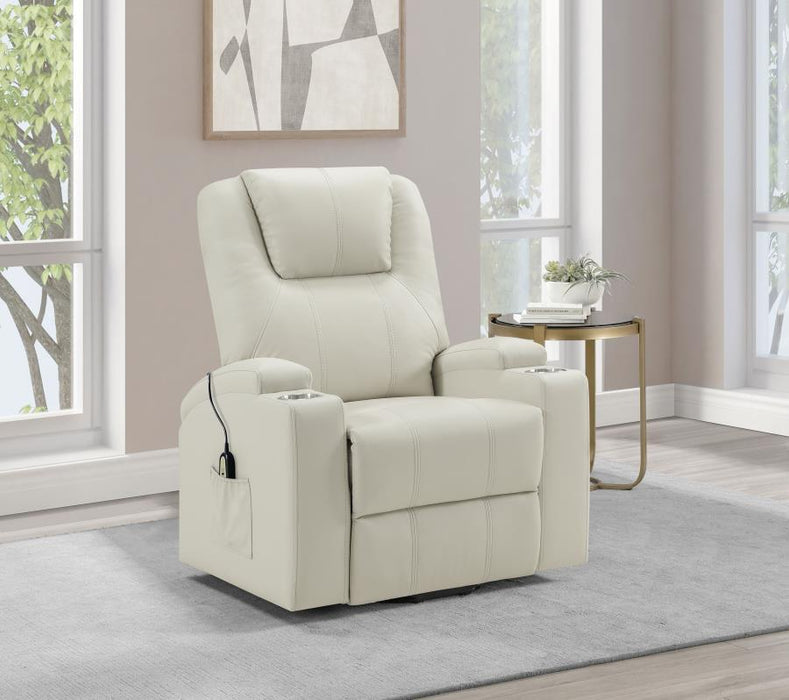 Armstrong - Upholstered Power Lift Massage Recliner