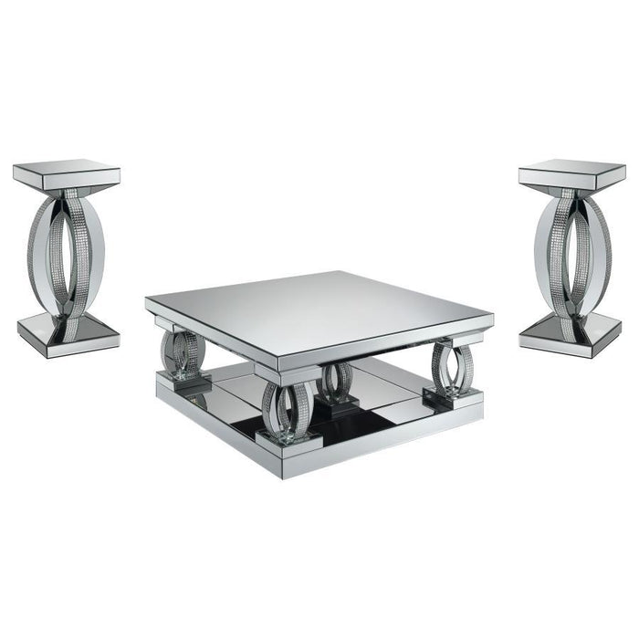 Amalia - Mirrored Coffee Table Set