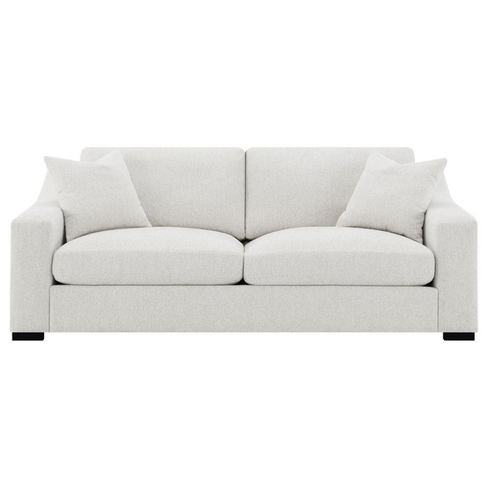 Ashlyn - Fabric Upholstered Track Arm Sofa - Sand