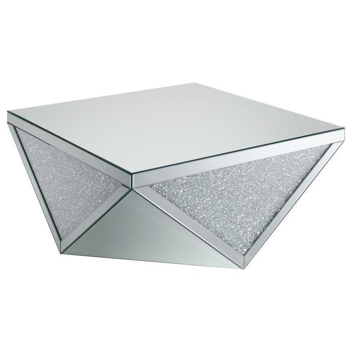 Amore - Square Mirrored Acrylic Crystal Table
