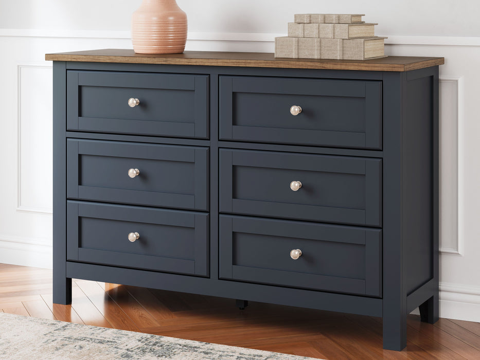 Landocken - Dresser - Brown / Blue