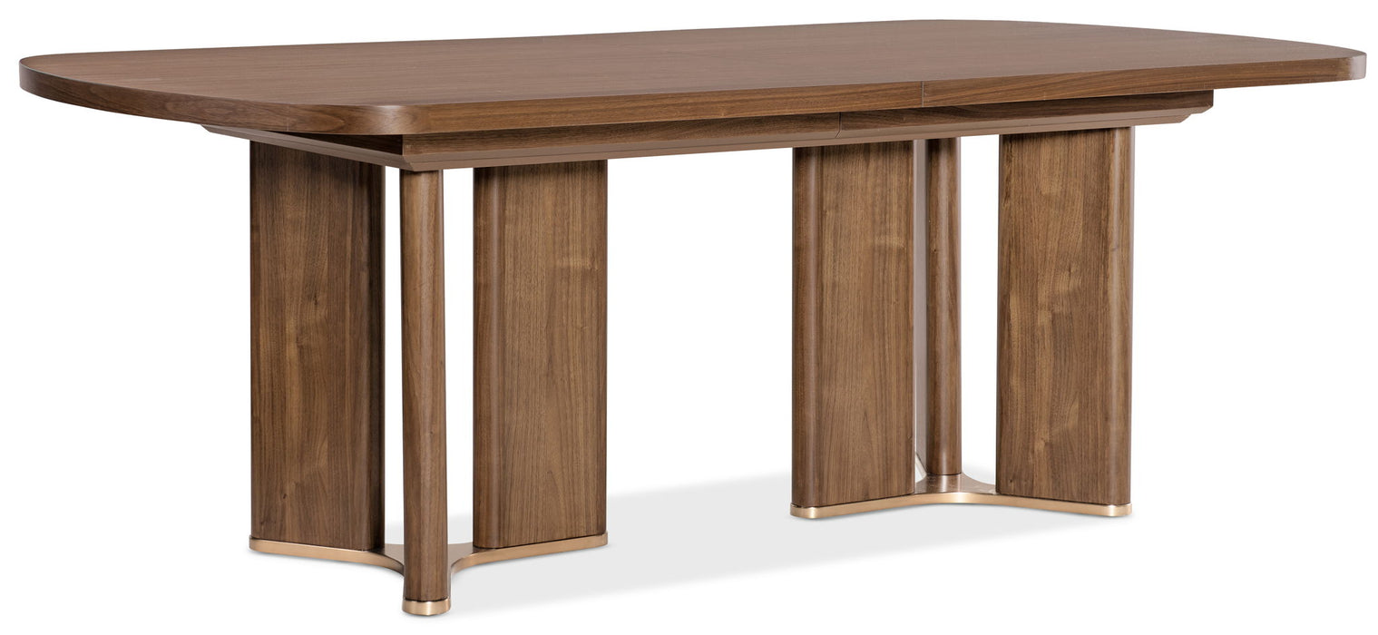 Eleana - Rectangle Dining Table With Two Leaves - Medium Wood