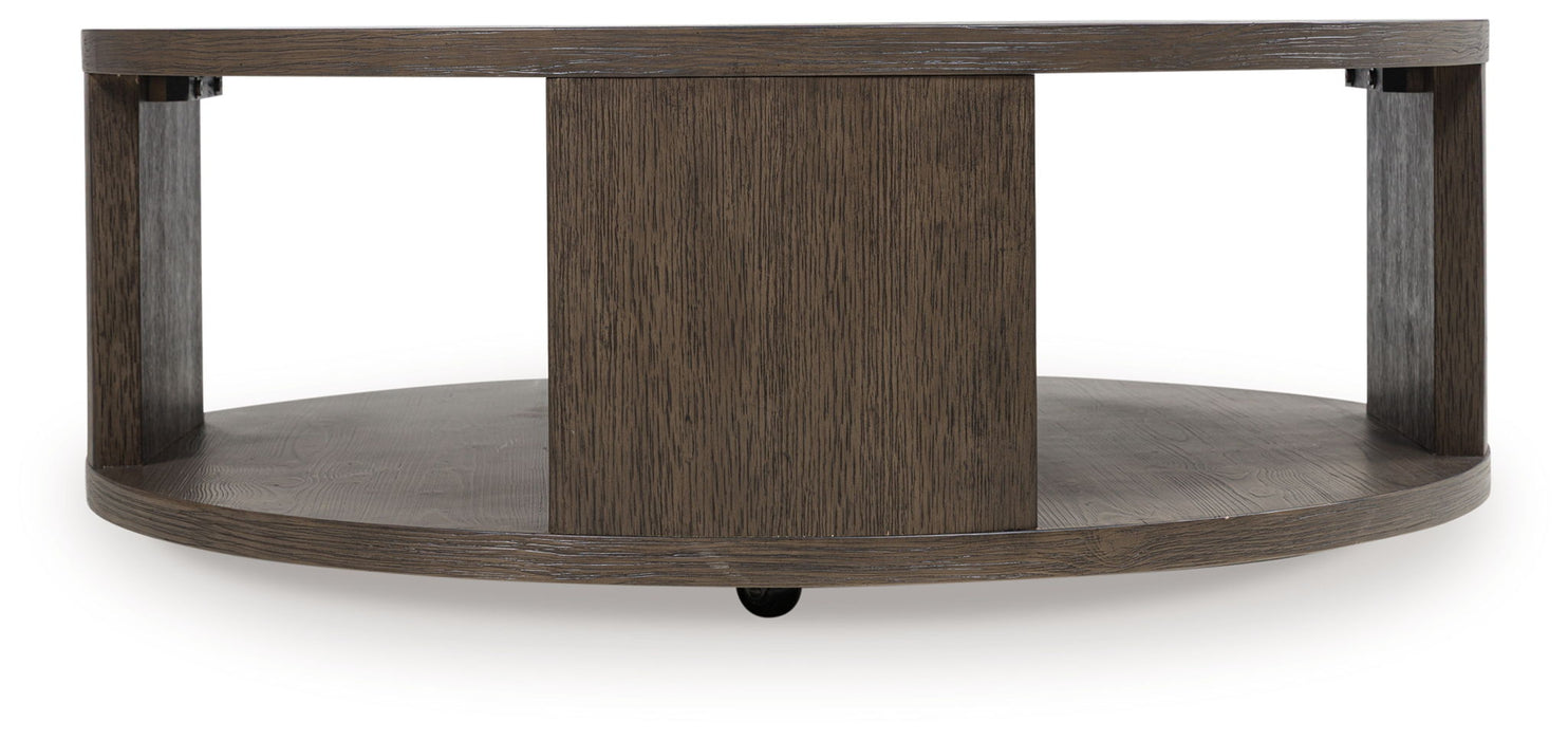 Neo - Round Cocktail Table - Rich Brown