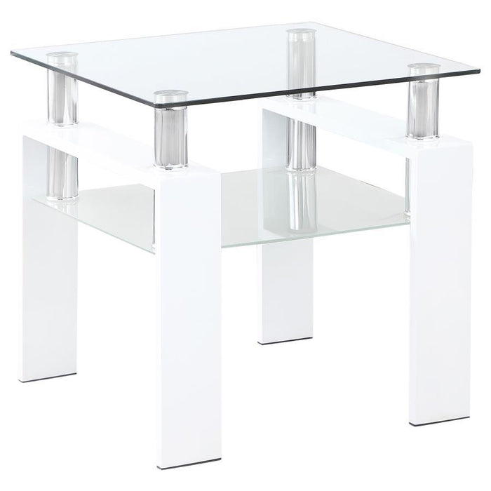 Dyer - 1-Shelf Rectangular Glass Top Table