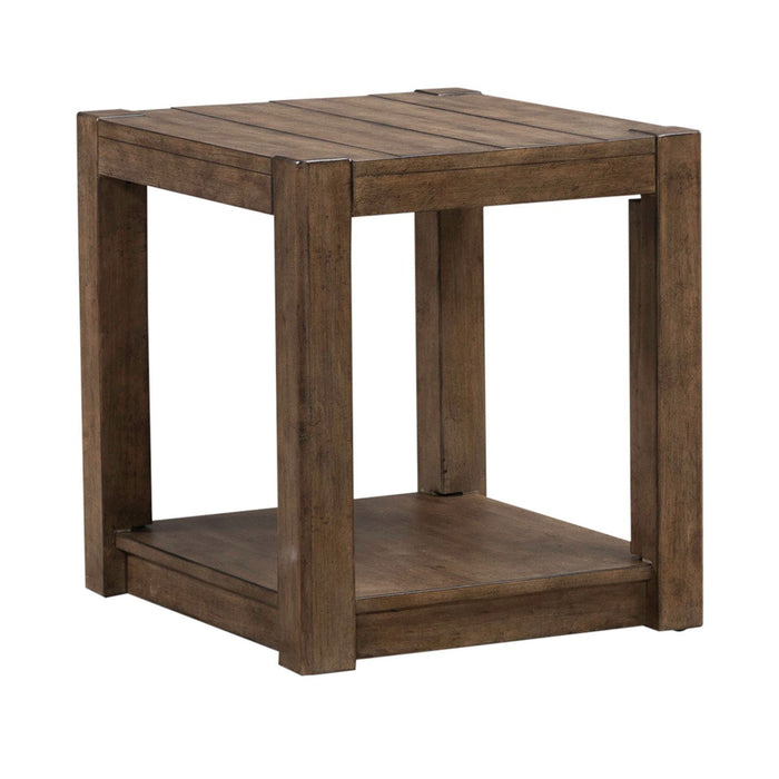 Broadmore - Square Chairside Table - Brown