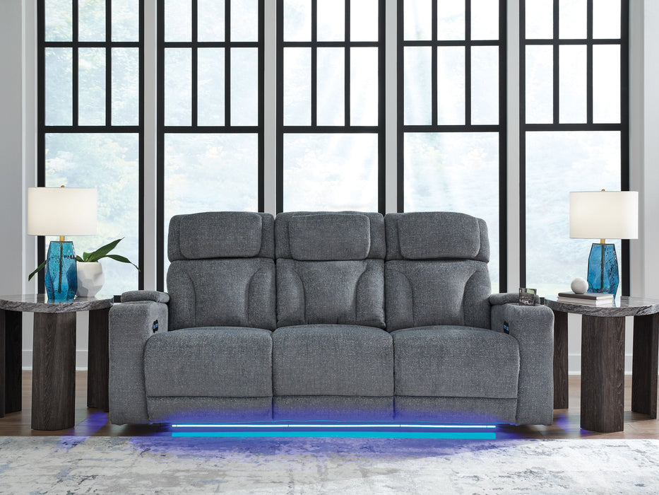 Studio Cave - Power Reclining Sofa - Steel