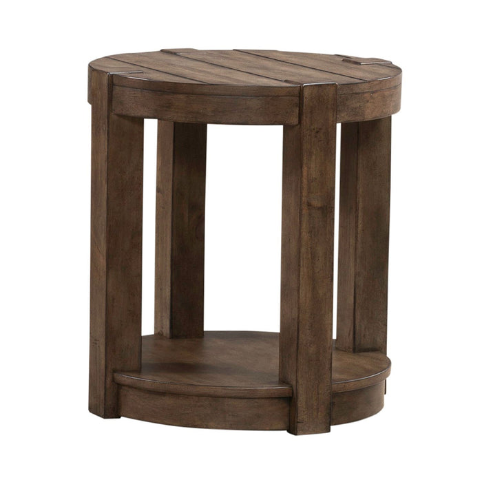 Broadmore - Round Chairside Table - Brown
