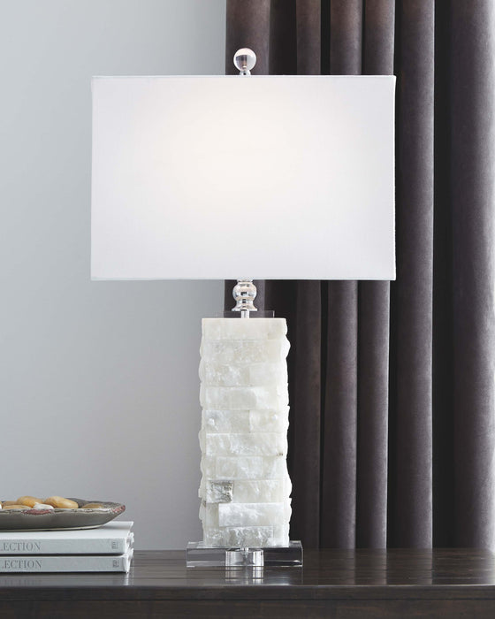 Malise - Alabaster Table Lamp  - White