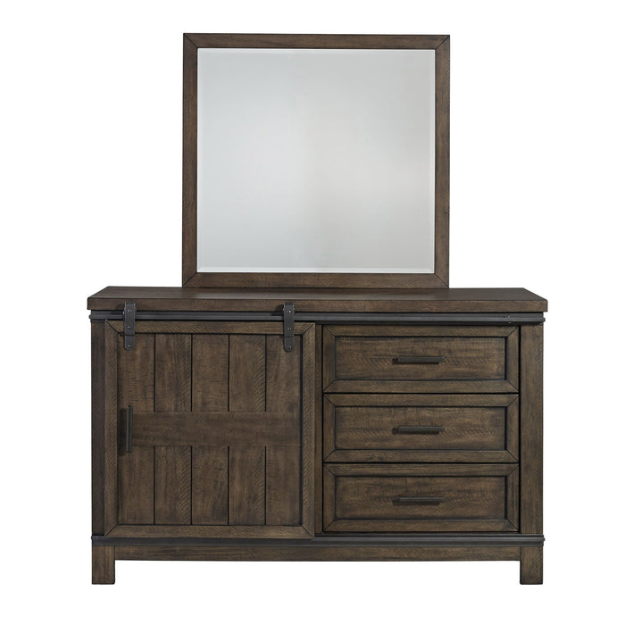 Thornwood Hills - 3 Drawers Dresser & Mirror - Dark Gray