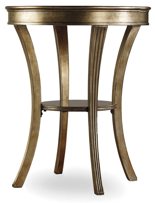 Sanctuary - Round Mirrored Accent Table - Visage