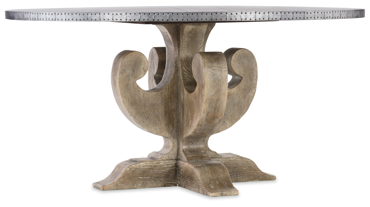 Boheme - 60" Ascension Round Dining Table - Zinc