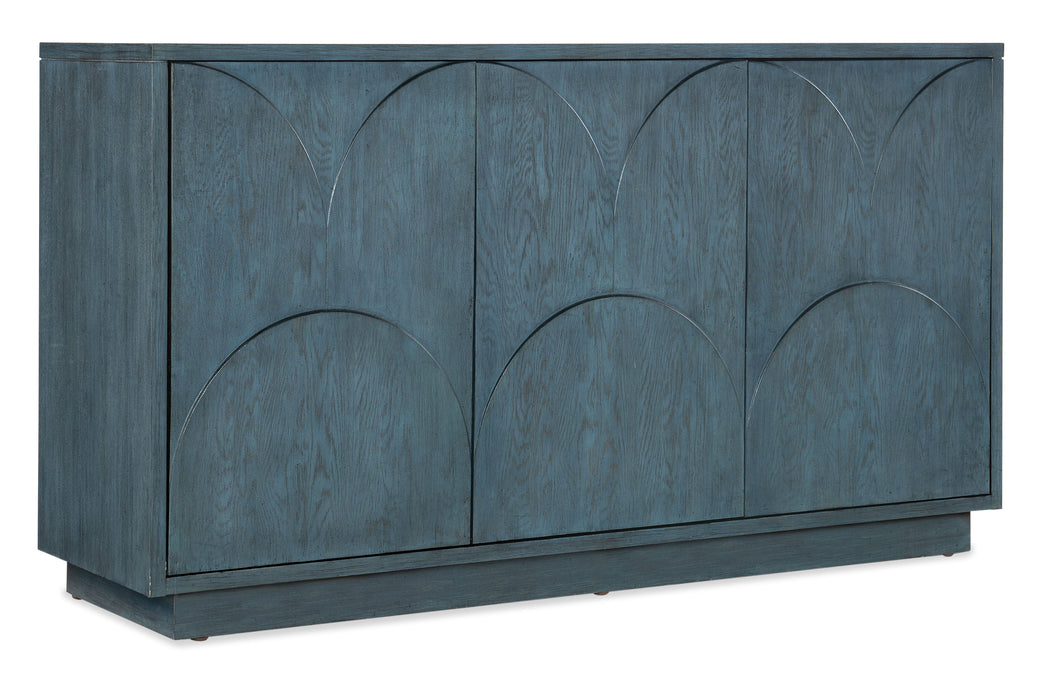 Melange - Round Valley Three Door Entertainment Credenza - Blue