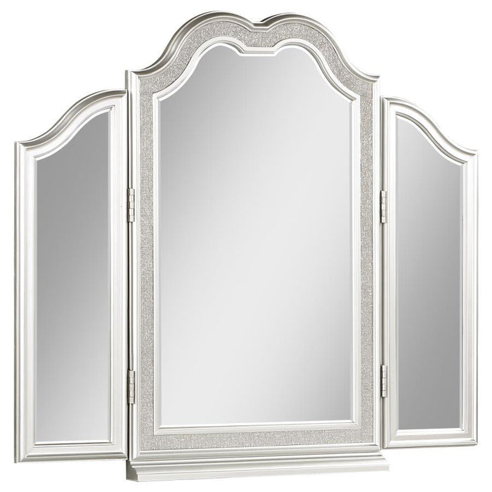 Evangeline - Tri - Fold Vanity Mirror - Silver Oak