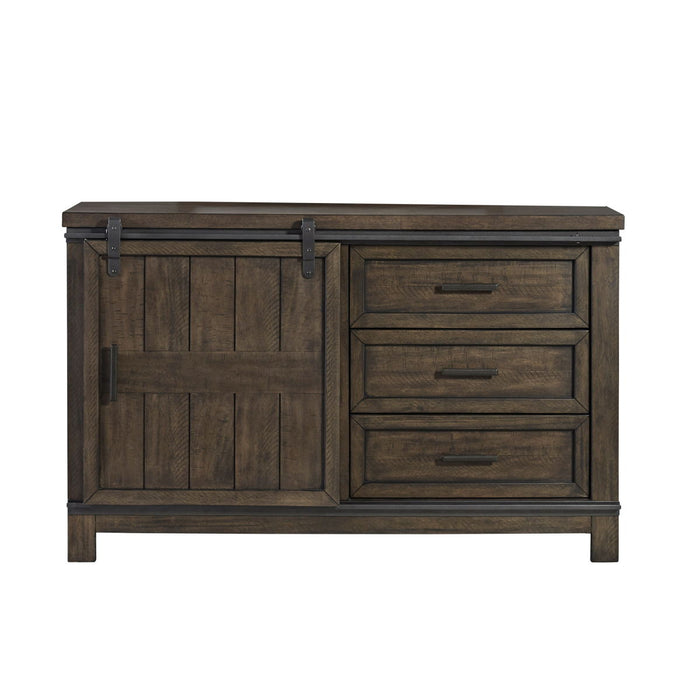 Thornwood Hills - Barn Door Dresser - Dark Brown