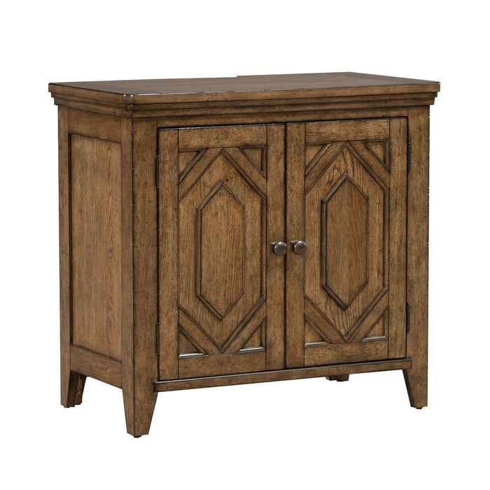 Carolina Park - 2 Door Bedside Chest With Charging Station - Brown