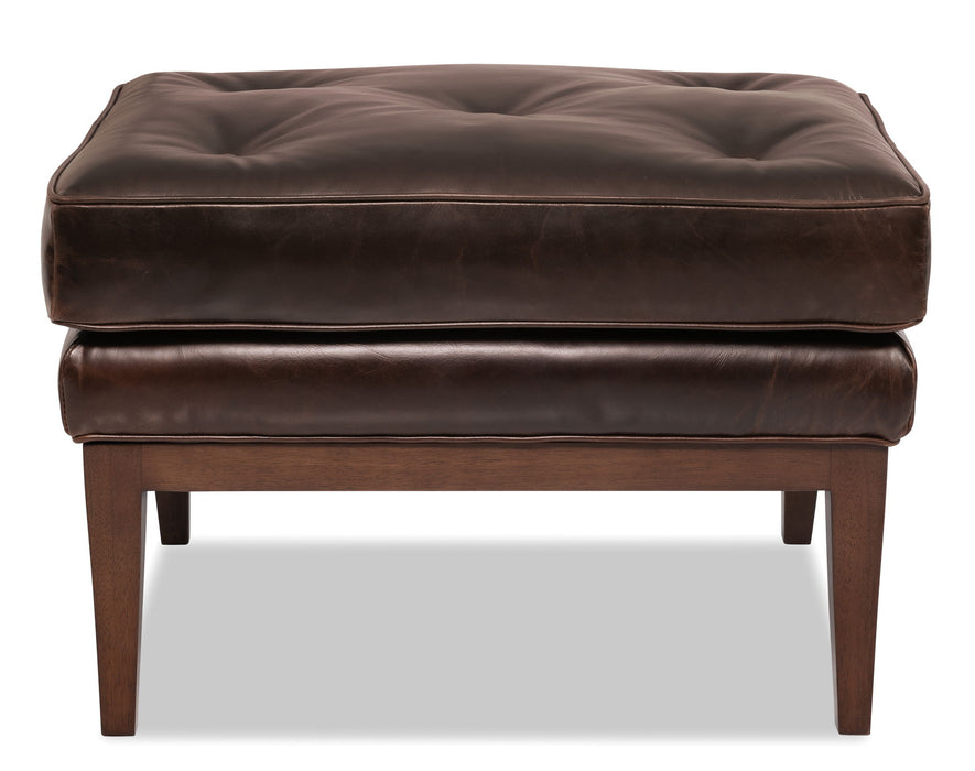 CC - Belvedere Tufted Footstool - Dark Brown
