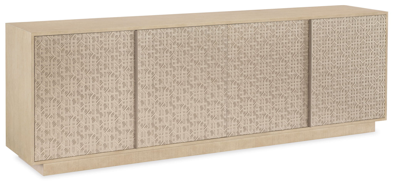 Geometry - Entertainment Console - Polished Limestone