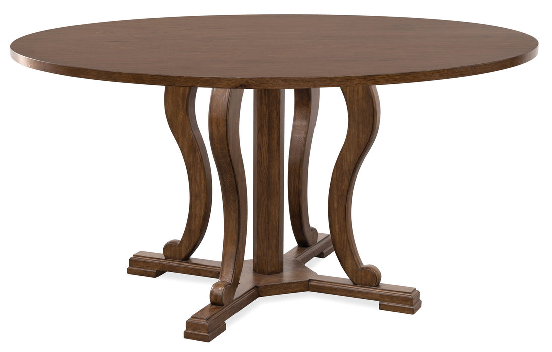 Cashiers - Round Drop-Leaf Dining Table - Chestnut