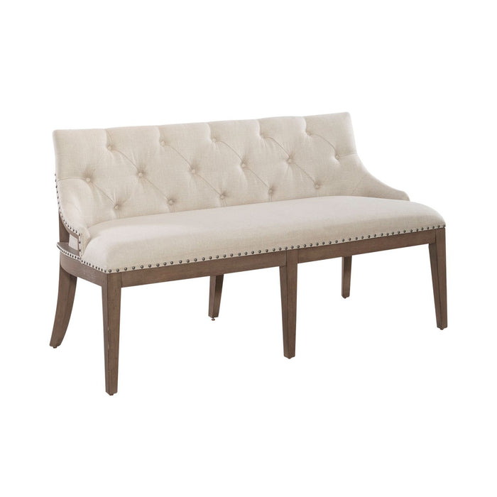 Americana Farmhouse - Upholstered Shelter Dining Bench