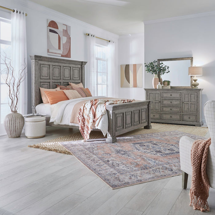 Big Valley - Panel Bed, Dresser & Mirror