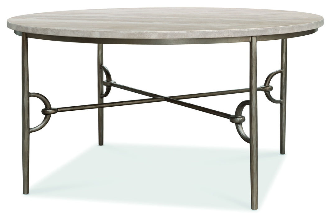 Commerce And Market - Table Talk Chat Table - Champagne / Gray