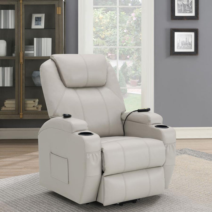 Sanger - Upholstered Power Lift Recliner Chair With Massage