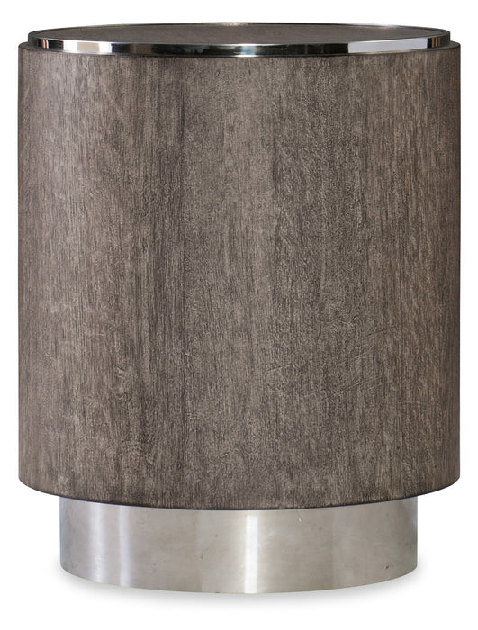 Melange - Storia Round End Table - Dark Gray