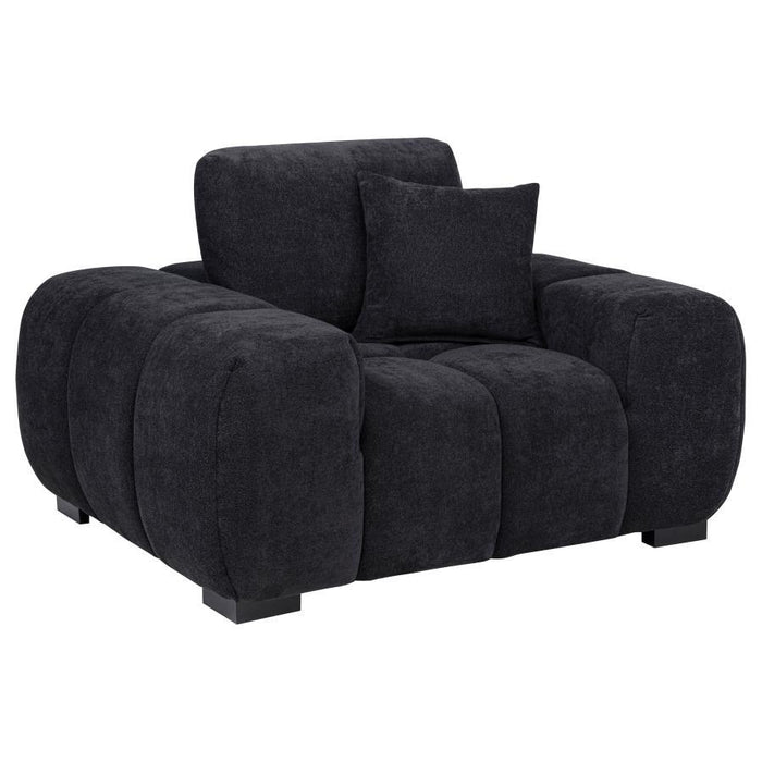 Octavia - Fabric Upholstered Track Arm Accent Chair