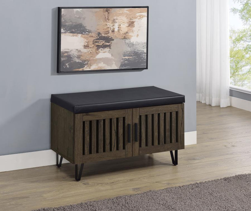 Brixton - 2-Door Padded Entryway Shoe Storage Bench