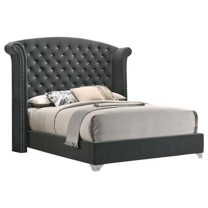 Melody - Wingback Upholstered Bed