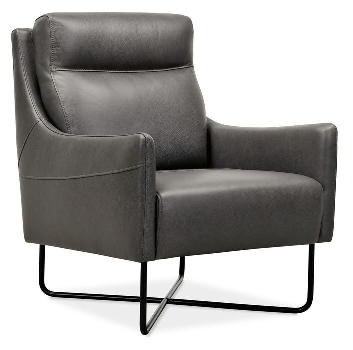 CC - Efron Club Chair With Black Metal Base