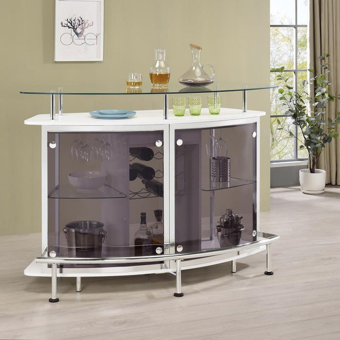 Gideon - Glass & Top/bottom Panel, Box 2 of 2 - White High Gloss