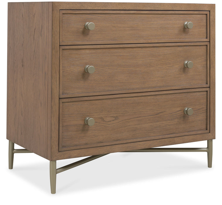 Sonnet - Three-Drawer Nightstand - Dark Gray