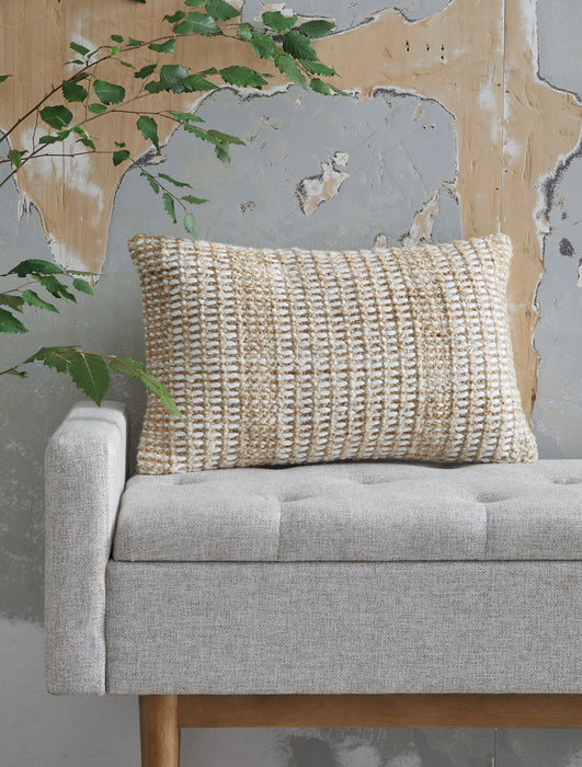 Hathby - Pillow (Set of 4) - Tan / White