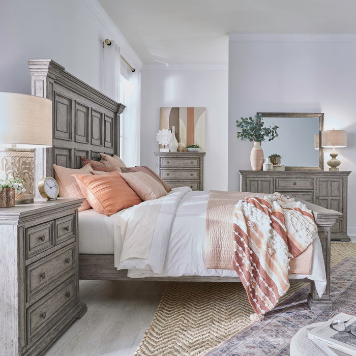 Big Valley - Panel Bed, Dresser & Mirror