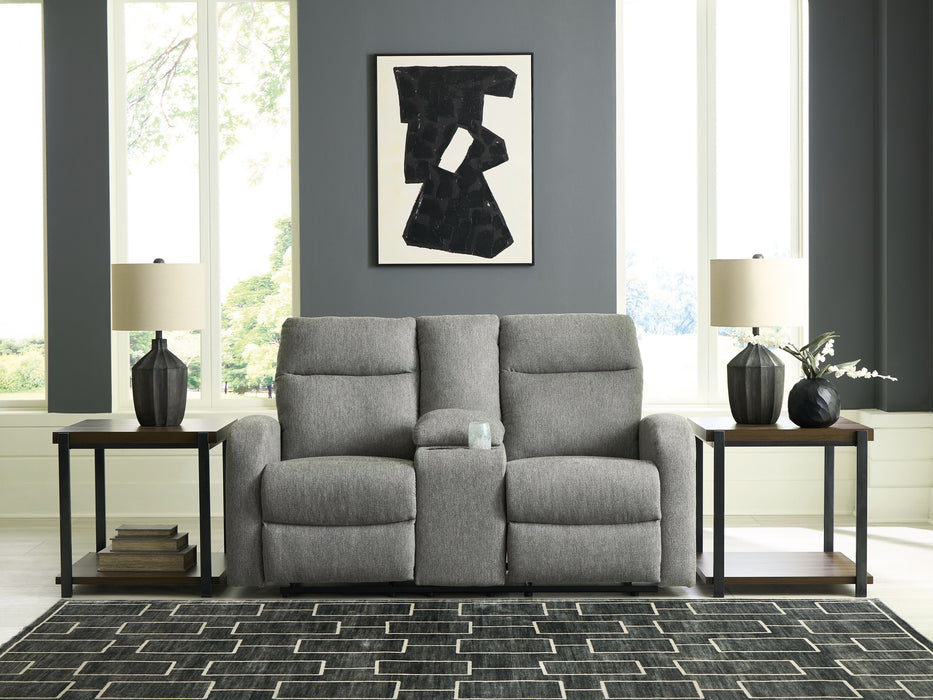 Gauntlet - Sterling - Double Recline Loveseat With Console