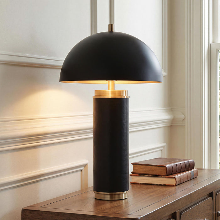 Lemland - Metal Table Lamp - Black / Gold Finish