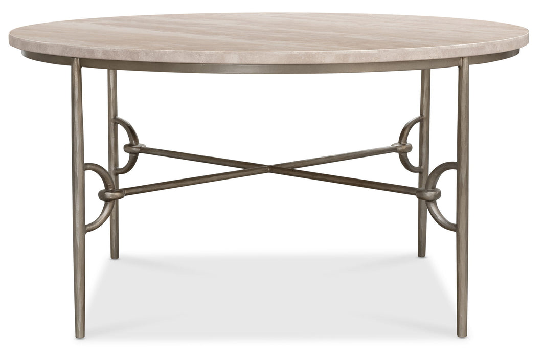 Commerce And Market - Table Talk Chat Table - Champagne / Gray