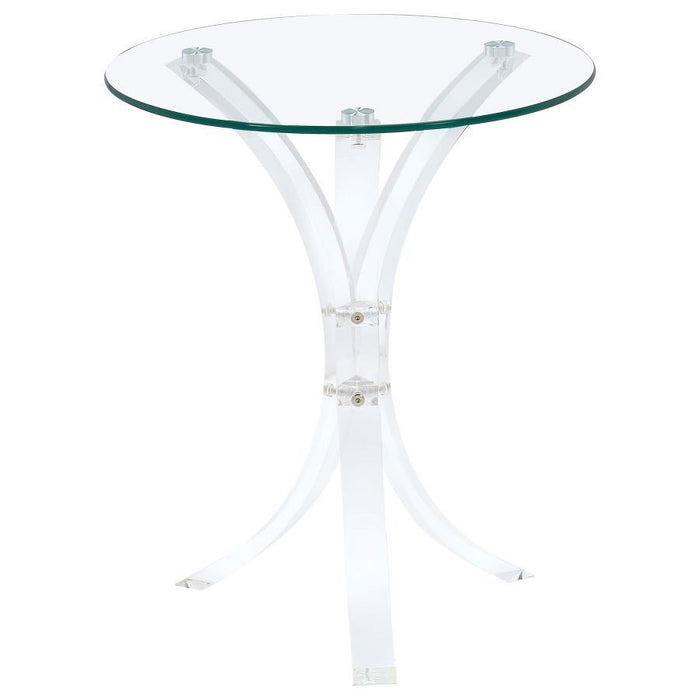 Laning - Round Accent Table - Clear