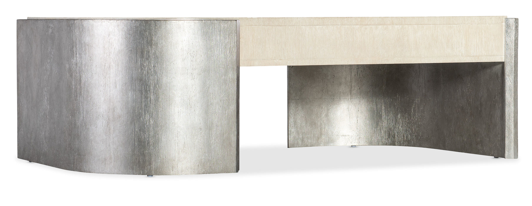 Melange - Silverfrost Cocktail Table - Pearl Silver