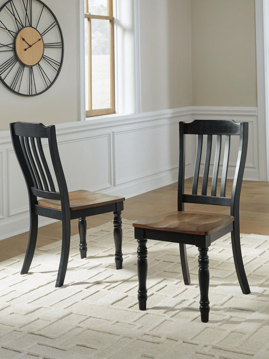 Clorazi - Dining Room Side Chair (Set of 2) - Black / Brown