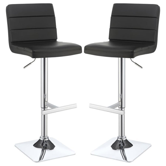 Bianca - Square Upholstered Adjustable Bar Stools (Set of 2)