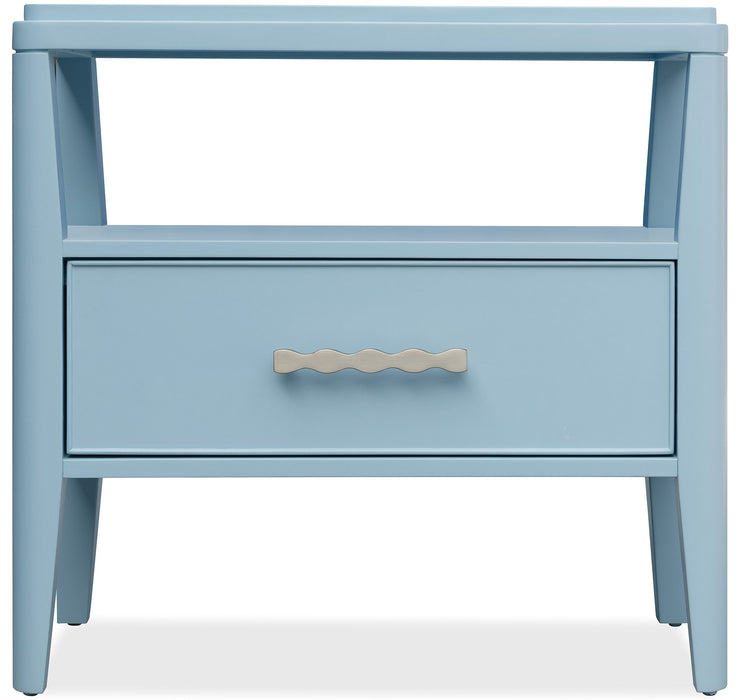 Commerce And Market - Sola One-Drawer Nightstand - Blue