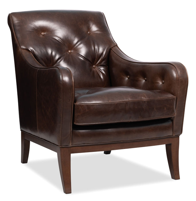 CC - Belvedere Tufted Lounge Chair - Dark Brown