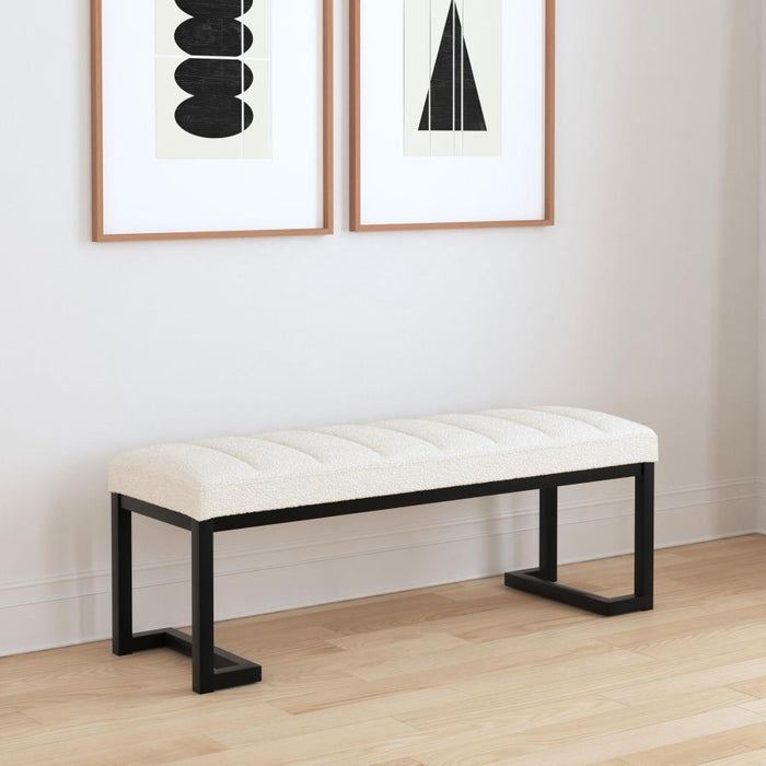 Mesa - Boucle Upholstered Tufted Accent Bench