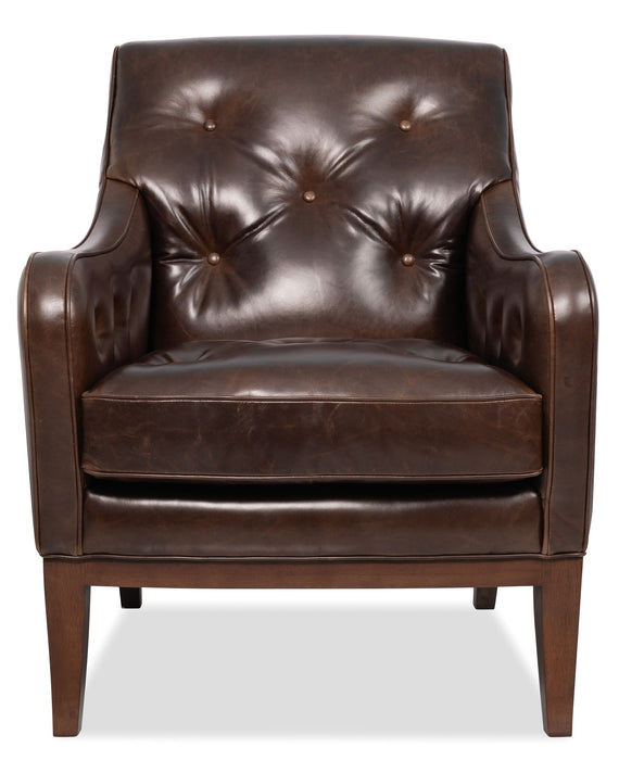 CC - Belvedere Tufted Lounge Chair - Dark Brown