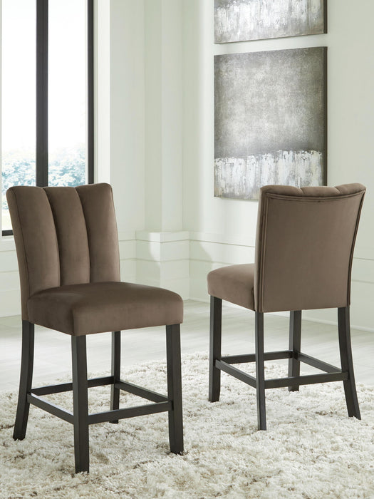 Jeshina - Upholstered Barstool (Set of 2) - Mocha