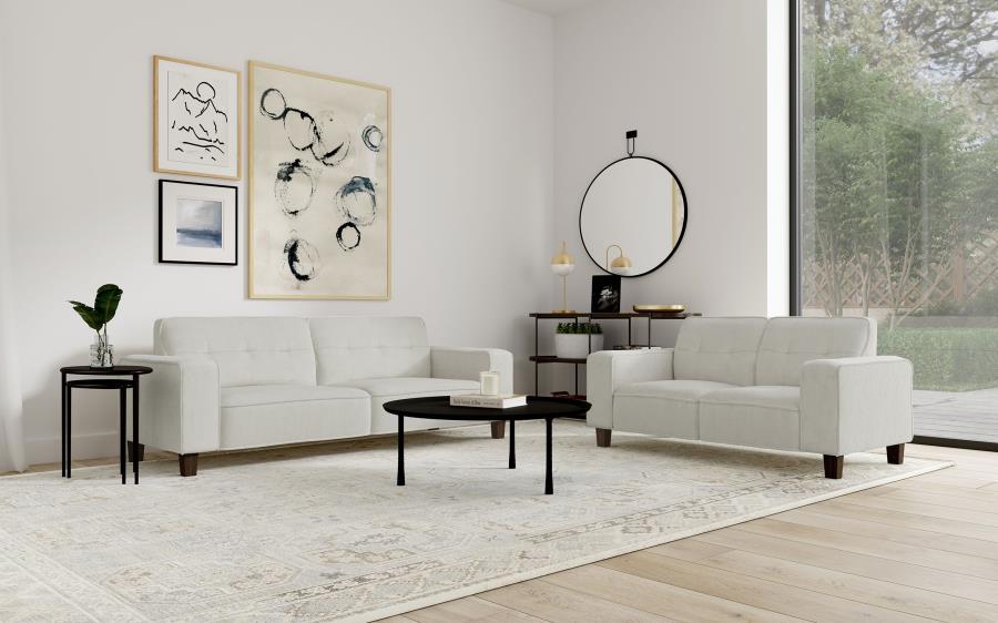 Deerhurst - Upholstered Tufted Track Arm Sofa Set