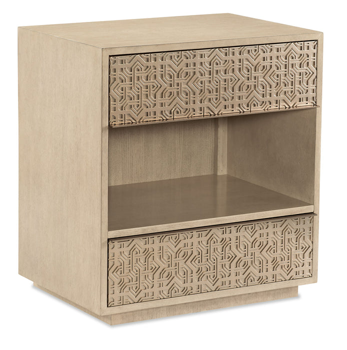 Geometry - Nightstand - Polished Limestone